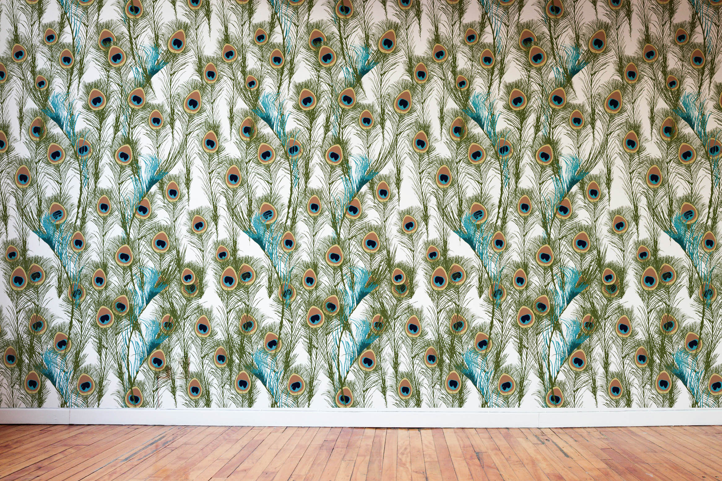 Kate Thornley-Hall bespoke peacock wallpaper